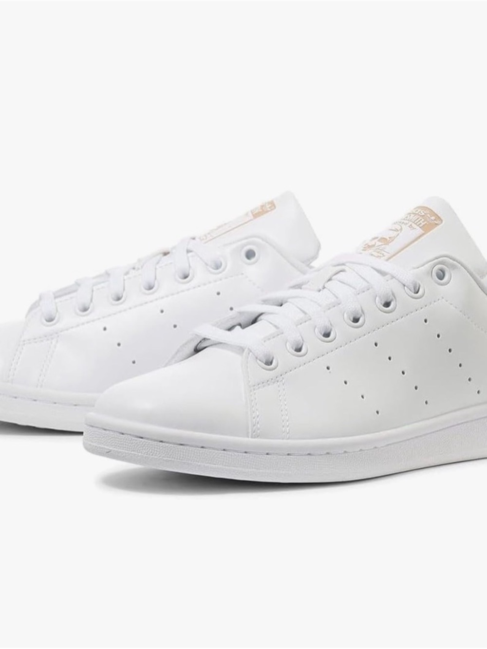Adidas White Low-Top Leather Sneakers with Pale Accents